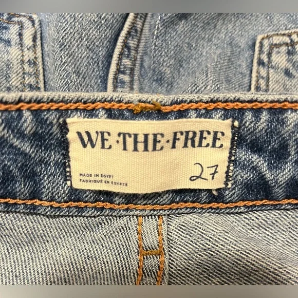 Free Peoplw We The Free The Pacifica High Rise Slim Straight Leg Jeans - Picture 10 of 12